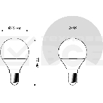 Лампа светодиодная Gauss 105101310 9.5Вт цок.:E14 шар 220B 6500K св.свеч.бел.хол. (упак.:10шт), фото7