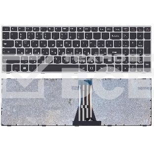 Клавиатура для ноутбука Lenovo IdeaPad G50-70 G50-30 черная с серой рамкой