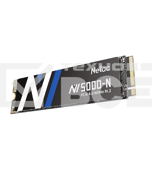 Накопитель SSD Netac NV5000 Pro, 500GB, M.2 2280, PCIe 4.0 x4, NVMe, R/W 4800/2700, с радиатором