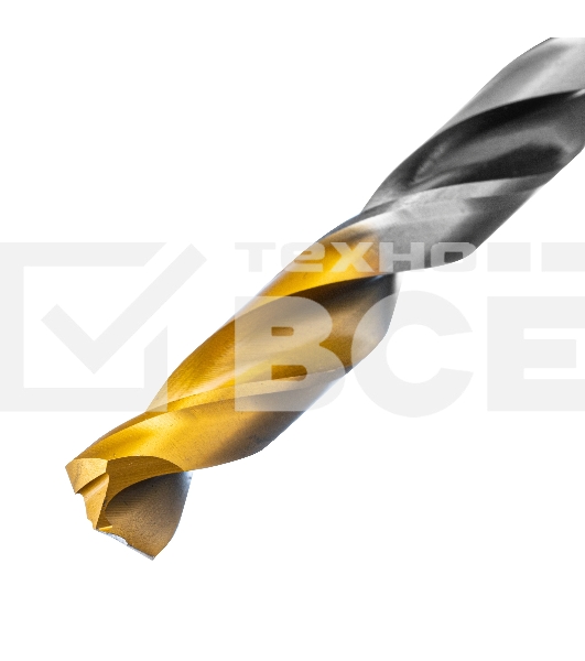 Сверло спиральное по металлу 11 x 142мм, Р6М5, Golden Tip, многогранная заточка Denzel