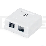 Розетка компьютерная Cabeus WS-8P8C-Cat.5e-2 RJ-45, категория 5e, двойная, внешняя, Dual IDC, фото 1