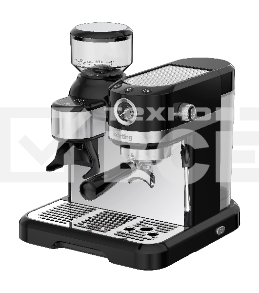Кофемашина автоматическая Korting KCM 1015 N Ottimo черный/серебристый, исп. кофе - зерновой, 1500 Вт, 19 бар