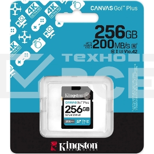 Флеш карта SDXC 256GB Kingston SDG4/256GB Canvas Go! Plus V30 + adapter