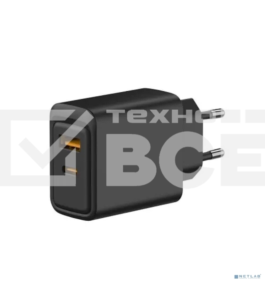 Сетевое зарядное устройство Rexant с портами USB-A и USB-C, 30Вт, черный