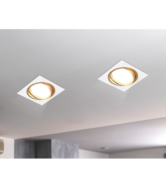 Светильник Ambrella light TN51916 WH/GD белый/золото GX53 max 12W 115*115*23