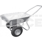 Тачка FIT 77558строительная, двухколесная, сталь оцинкованная, 75л, до 140кг, фото 1