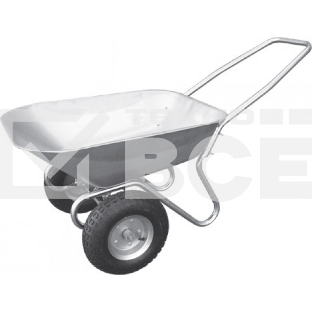 Тачка FIT 77558строительная, двухколесная, сталь оцинкованная, 75л, до 140кг
