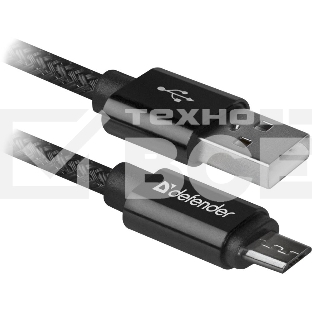 Кабель Defender USB2.0 TO MICRO-USB 1M BLACK USB08-03T