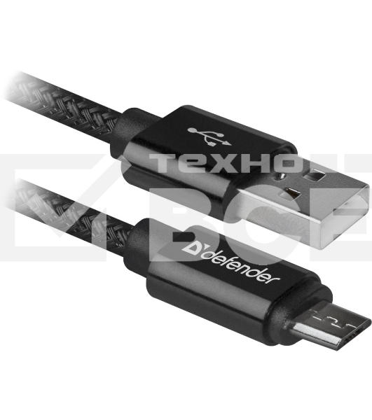 Кабель Defender USB2.0 TO MICRO-USB 1M BLACK USB08-03T
