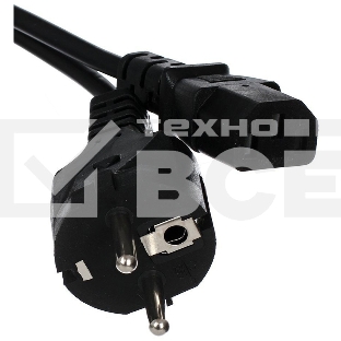 Кабель компьютер - розетка 220V <5.0м> (Европейский стандарт)  <TP021-5.0-BK> Кабель компьютер - розетка 220V <5.0м> (Европейский стандарт)  <TP021-5.0-BK>