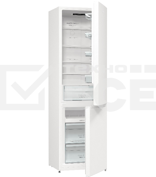 Холодильник Gorenje NRK6201PW4 белый двухкамерный 235/96л морозилка снизу