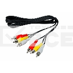 Шнур Rexant 3 RCA - 3 RCA, 1.5 м, черный (10 шт./уп.), фото2