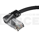 Патч-корд GCR прямой 2.0m UTP кат.5e, черный, левый угол, литой, ethernet high speed, RJ45, T568B, GCR-53151, фото4