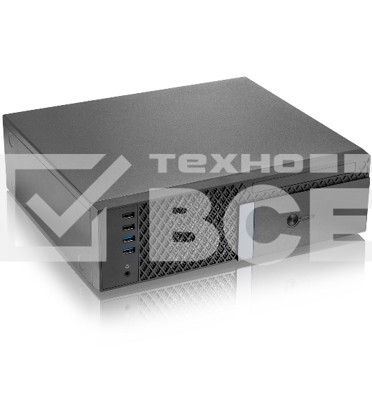 Компьютерный корпус с блоком питания 300Вт. Foxline FL-1001 mATX case, black, w/PSU TFX 300W, w/2xUSB2.0+2xUSB3.0, w/1xcombo audio, w/pwr cord, w/ 8cm FAN