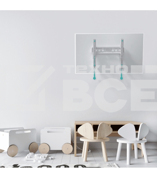 Кронштейн ONKRON TM5W / 32-65'' макс 400*400 наклон +12º от стены: 35-145мм, макс вес 68,2кг, встр уровень, белый