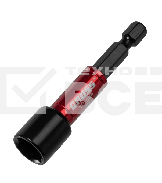 Бита с торцевой головкой GROSS, магнит. Nut-Driver, 10 мм, S2Gross 11619