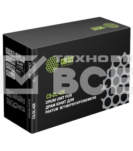 Блок фотобарабана Cactus CS-DL-420 DL-420 ч/б:9000стр. для M7100/P3010/P3300/M6700/M6800 Pantum
