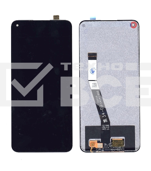 Дисплей для Xiaomi Redmi Note 9, Redmi 10X (MOD IC Cable) черный