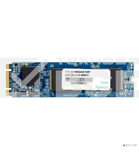 Накопитель SSD Apacer AST280, 480Gb, M.2 2280, SATA III, R/W 520/495