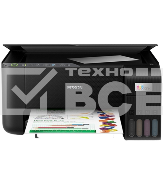 МФУ струйный Epson L3250 (C11CJ67412/C11CJ67418/C11CJ67405/C11CJ67408/C11CJ67503/C11CJ67508/C11CJ67523), A4, цветное, печ. до 33 стр/мин. (ч/б)  до 15 стр/мин. (цвет), скан. до 11 стр/мин. (ч/б) 28 стр/мин. (цвет), 1440 x 5760 dpi (печать) 1200x2400dpi (с