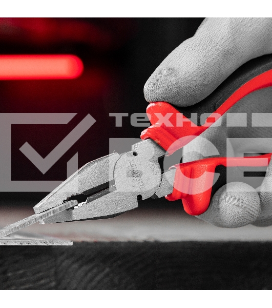 Плоскогубцы комбинированные Matrix 17091 180 мм, хром-ванадий, двухкомпонентные рукоятки