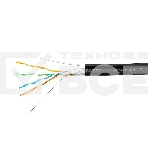 Кабель Cablexpert Россия FPC-5051E-4-CU-OUTR/100, FTP outdoor 4x2x0.51 на тросу, медный, кат.5e, однож., 100м, box, черный, фото 1