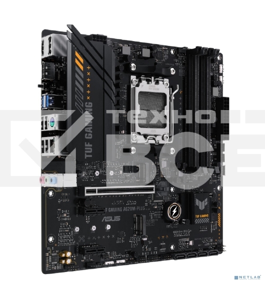 Материнская плата ASUS TUF GAMING A620M-PLUS, AM5, AMD A620, 4xDDR5, 4xSATA, 2xM.2, 1xPCI-E 4.0 x16, 2xPCI-E x1, 2xDP, 1xHDMI, 1x 2.5Gb LAN, 2xUSB-A 3.2 Gen 1, 4xUSB-A 2.0, 3x3.5 мм, 7.1, Micro-ATX