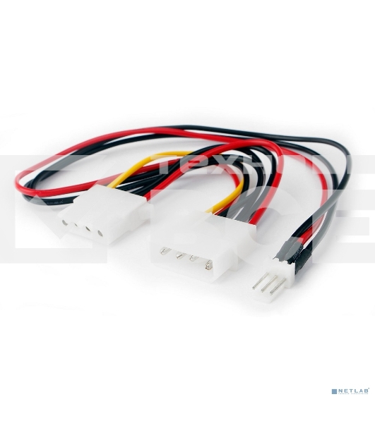Кабель питания Cablexpert CC-PSU-5, для вентилятора 12V, molex -> molex + 2pin, 15 см