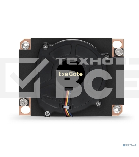 Кулер для процессора ExeGate ESNK-P0067APS4.1U.3647.Cu черный, 80 мм, медь, 6600 об/мин, 64 дБ, 4 pin, 165 Вт, 27.3 мм