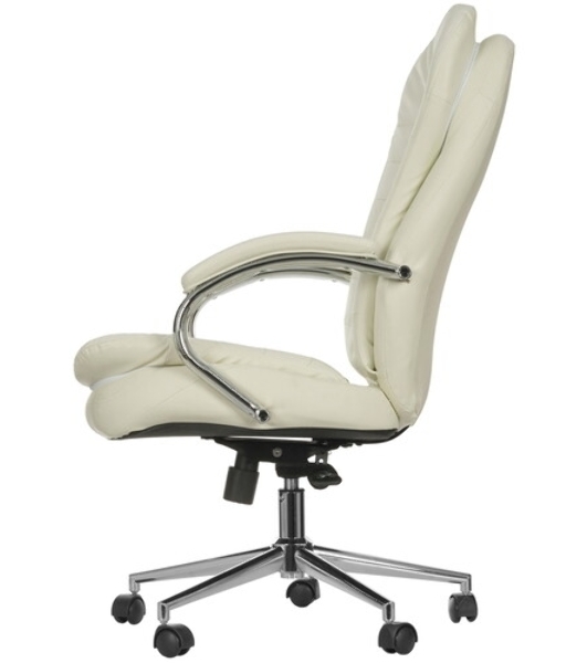 Кресло Chairman 795 белый, кожа, 120 кг