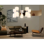 Люстра Ambrella light LH56083/10 СH/FR хром/белый матовый E14*10 max 40W D700*510, фото 1