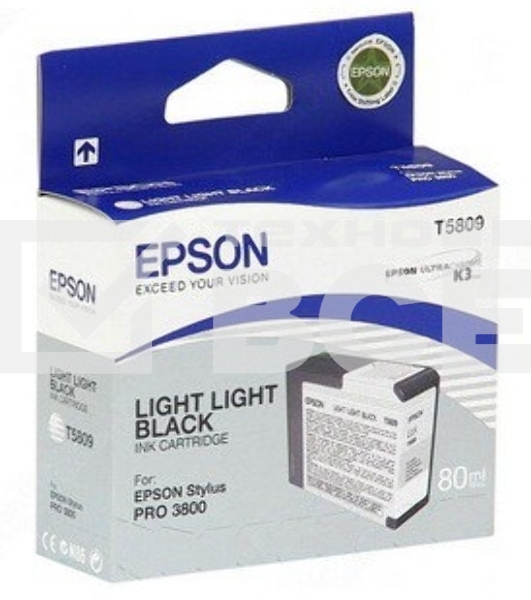 Картридж струйный Epson T5809 (C13T580900) светло-серый (80 мл) для Stylus Pro 3800