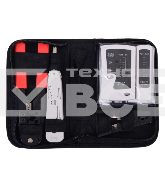 Монтажный инcтрумент Gembird TK-NCT-01 Набор инструментов для работы с локальной сетью (4 предмета) набор