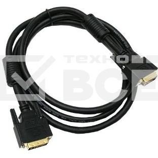 Кабель видео Buro DVI-D(m)/DVI-D(m) 1.8м. феррит.кольца Позолоченные контакты черный (DVI-D)