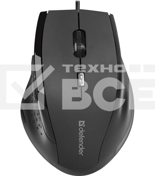 Мышь проводная Defender Accura MM-362 черный, 1600 dpi, USB, кнопки - 6