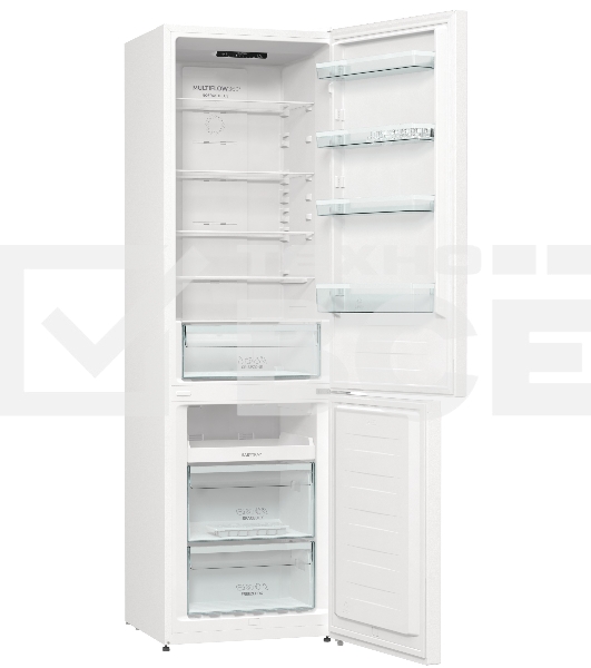 Холодильник Gorenje NRK6201PW4 белый двухкамерный 235/96л морозилка снизу