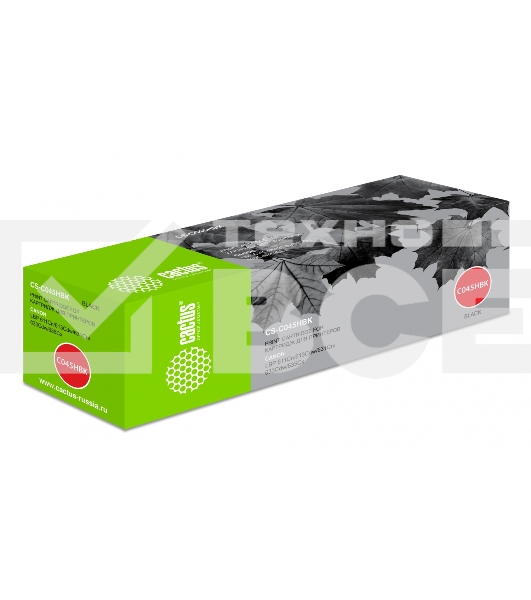 Картридж лазерный Cactus CS-C045HBK черный (2800 стр.) для Canon LBP 611Cn/613Cdw/631Cn/633Cdw/635Cx