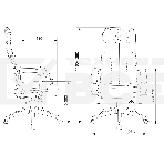 Кресло руководителя Бюрократ CH-608Fabric темно-синий Velvet 29 крестовина пластик, фото7