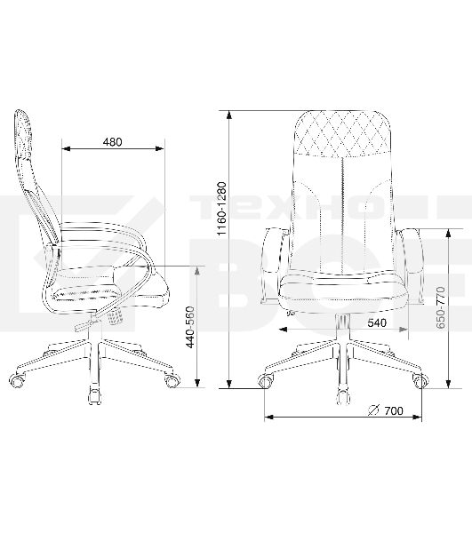 Кресло руководителя Бюрократ CH-608Fabric темно-синий Velvet 29 крестовина пластик