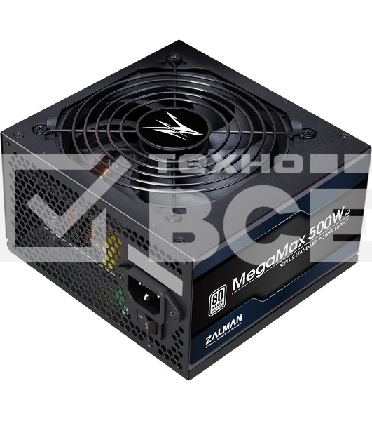 Блок питания Zalman ZM500-TXII (V2), 500Вт, 80 PLUS, 120мм, черный