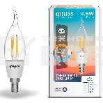 Лампа светодиодная филаментная Gauss Smart Home DIM+CCT E14 CF35 4,5 Вт 2000-6500 К 1/10/40, фото2