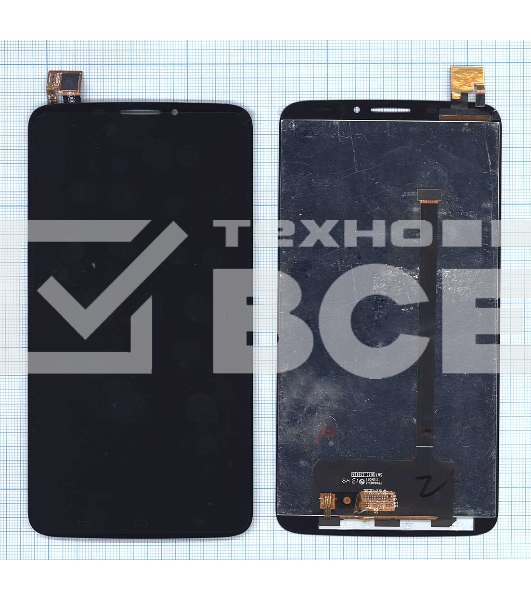 Дисплей для Alcatel One Touch Hero 8020D черный