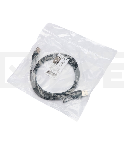Кабель USB2.0 Cablexpert CC-USB2-AMAM-1.8M, AM/AM, экран, 28/26AWG, медь, Pro, 1.8м, черный, пакет