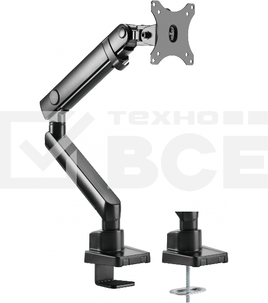 Кронштейн для мониторов Ultramounts UM709 черный 17'-32' макс.8кг крепление к столешнице поворот и наклон