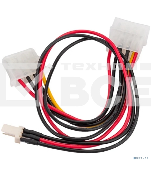 Кабель питания Cablexpert CC-PSU-5, для вентилятора 12V, molex -> molex + 2pin, 15 см