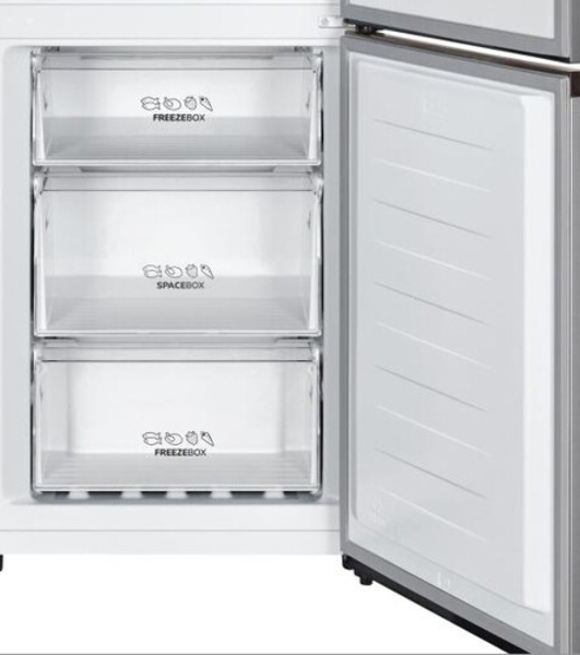 Холодильник Gorenje NRK619FAS4 серый двухкамерный 207/93л морозилка снизу, No Frost