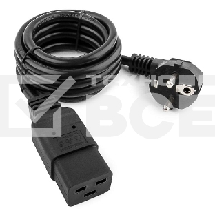 Кабель питания для UPC Gembird/Cablexpert, 1.8м, Schuko-С19, 16А, черный, с заземлением(PC-186-C19)