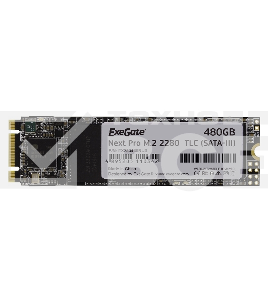 Накопитель SSD ExeGate NextPro UV500TS480, 480Gb, M.2 2280, SATA III, R/W 568/499