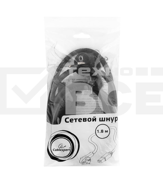 Кабель питания для UPC Gembird/Cablexpert, 1.8м, Schuko-С19, 16А, черный, с заземлением(PC-186-C19)