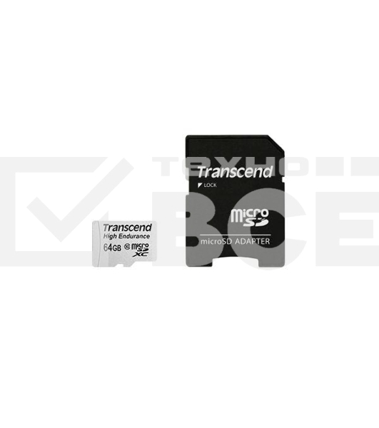 Флэш карта 64Gb microSDXC Transcend (TS64GUSDXC10V), Class 10, RTL